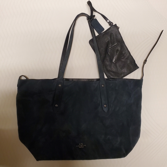 Coach leather / suede reversible tote - Picture 4 of 8